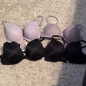 Victoria Secret Women's Bra Set of 4 - Black and Grey